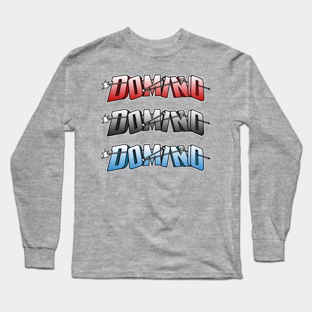 Domino - (Red, White & Blue) Long Sleeve T-Shirt by finnyproductions